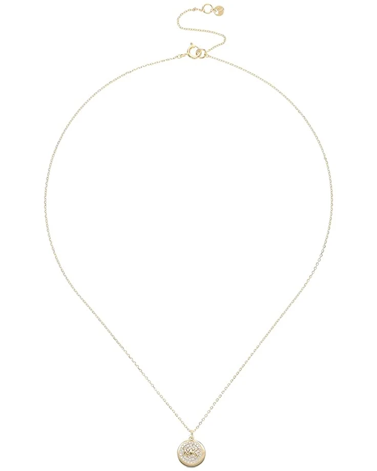 Michael Kors 14K Gold-Plated Sterling Silver Pavé Engravable Pendant Necklace | Necklaces 2 Michael Kors 14K Gold-Plated Sterling Silver Pavé Engravable Pendant Necklace | Necklaces - Image 2