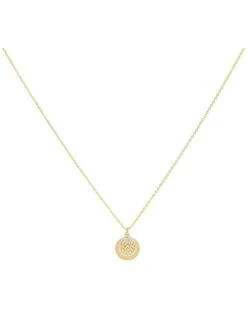 Michael Kors Sale 12 Michael Kors 14K Gold-Plated Sterling Silver PavΓ© Engravable Pendant Necklace | Necklaces