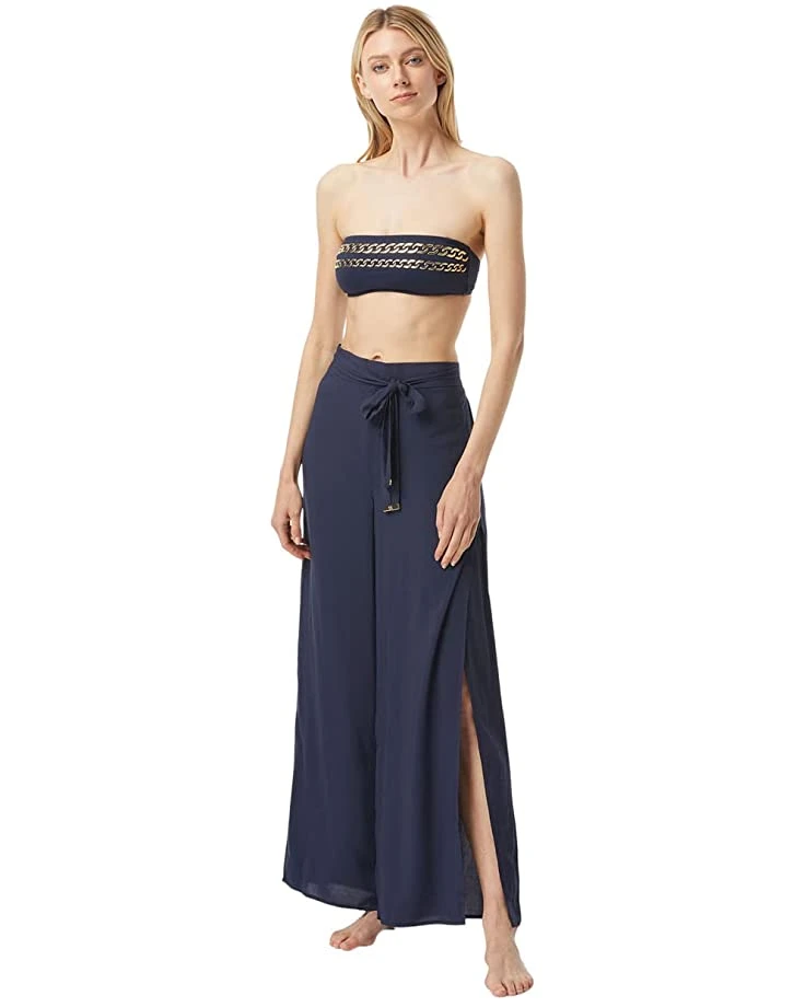 MICHAEL Michael Kors Solids Cover-Up Pants with Belt | Swimwear 1 MICHAEL Michael Kors Solids Cover-Up Pants with Belt | Swimwear