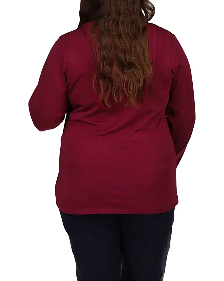 MICHAEL Michael Kors Plus Size V-Neck Fitted Sweatshirt | Shirts & Tops 3 MICHAEL Michael Kors Plus Size V-Neck Fitted Sweatshirt | Shirts & Tops - Image 3