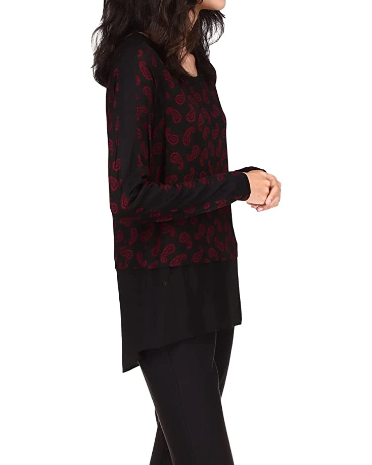 MICHAEL Michael Kors Paisley Mixed Media Top | Shirts & Tops 2 MICHAEL Michael Kors Paisley Mixed Media Top | Shirts & Tops - Image 2