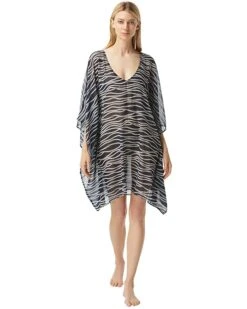 MICHAEL Michael Kors Diagonal Belt Print V-Neck Caftan Cover-Up | Swimwear
