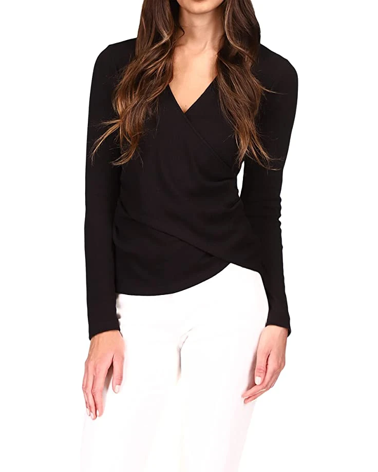 MICHAEL Michael Kors Petite Waffle Wrap Long Sleeve Top | Shirts & Tops 1 MICHAEL Michael Kors Petite Waffle Wrap Long Sleeve Top | Shirts & Tops