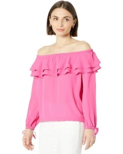MICHAEL Michael Kors Petite Ruffle Peasant Top | Shirts & Tops