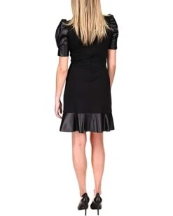 MICHAEL Michael Kors Ponte Leather Mix Ruffle Dress | Dresses -Michael Kors Sale 61rZOf8IiS. AC SR736920