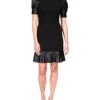 MICHAEL Michael Kors Ponte Leather Mix Ruffle Dress | Dresses