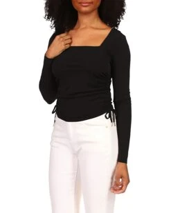 MICHAEL Michael Kors Square Neck Ruched Long Sleeve Top | Shirts & Tops