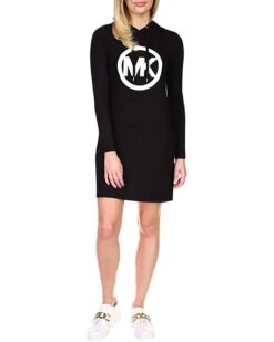 MICHAEL Michael Kors Long Sleeve Circle MK Logo Hoodie Dress | Dresses
