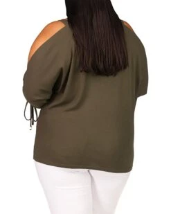 MICHAEL Michael Kors Plus Size Waffle Ruche Sleeve Top | Shirts & Tops 6 MICHAEL Michael Kors Plus Size Waffle Ruche Sleeve Top | Shirts & Tops -Michael Kors Sale 71 9sAH3w7L. AC SR736920