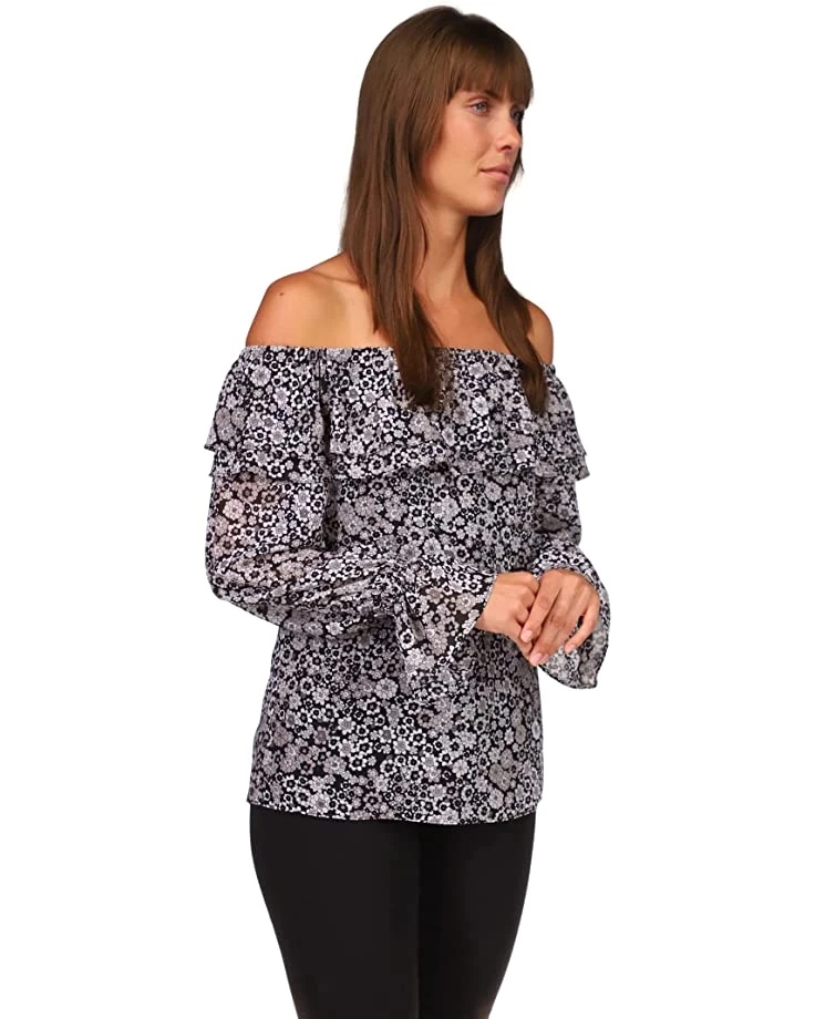 MICHAEL Michael Kors Mega Zinnia Off Shoulder Top | Shirts & Tops 2 MICHAEL Michael Kors Mega Zinnia Off Shoulder Top | Shirts & Tops - Image 2