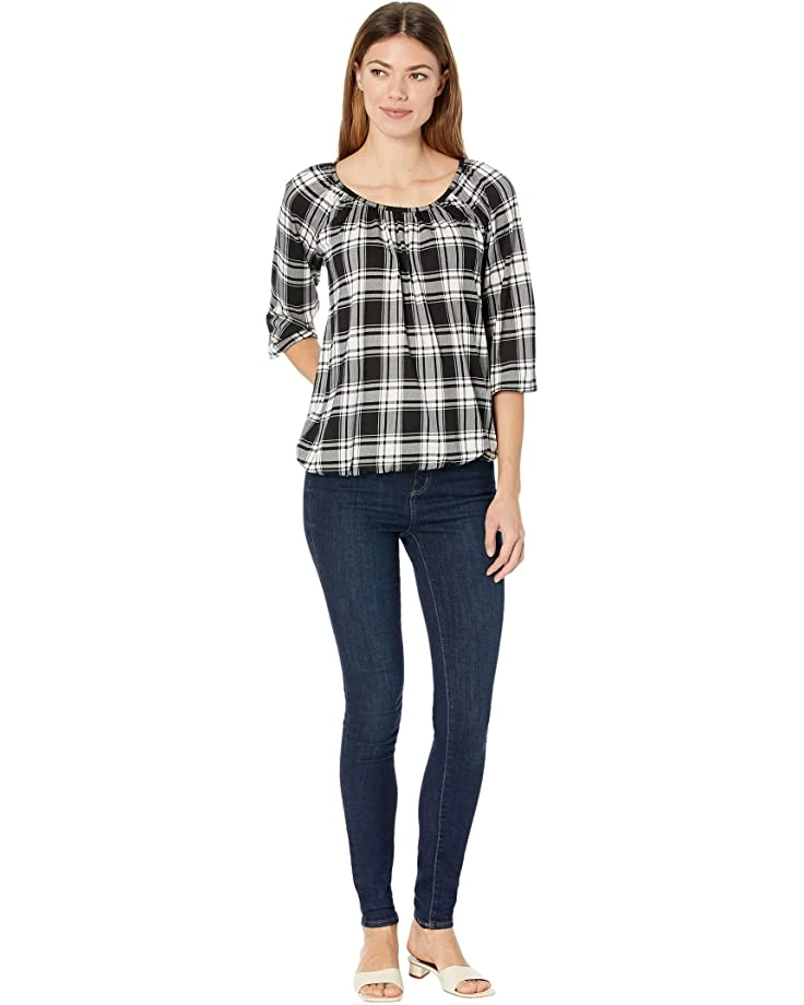 MICHAEL Michael Kors Buffalo Check Peasant Top | Shirts & Tops 3 MICHAEL Michael Kors Buffalo Check Peasant Top | Shirts & Tops - Image 3