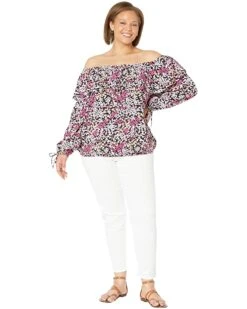 MICHAEL Michael Kors Plus Size Floral Ruffle Peasant Top | Shirts & Tops -Michael Kors Sale 71CUYh3dvNL. AC SR736920