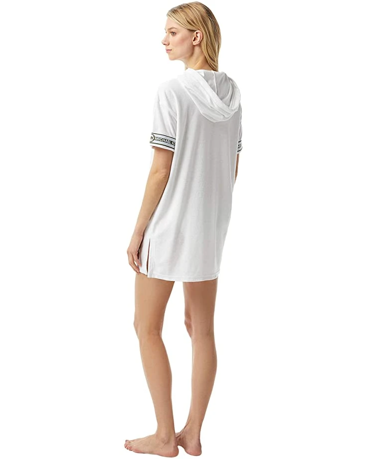 MICHAEL Michael Kors Solid Terry Cover-Up Hoodie Dress | Swimwear 2 MICHAEL Michael Kors Solid Terry Cover-Up Hoodie Dress | Swimwear - Image 2