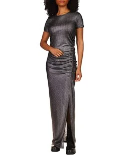 MICHAEL Michael Kors Ruched Short Sleeve Midi Dress | Dresses