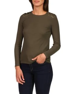 MICHAEL Michael Kors Waffle Shoulder Lace-Up Top | Shirts & Tops 9 MICHAEL Michael Kors Waffle Shoulder Lace-Up Top | Shirts & Tops -Michael Kors Sale 71LDJUYdr6L. AC SR736920