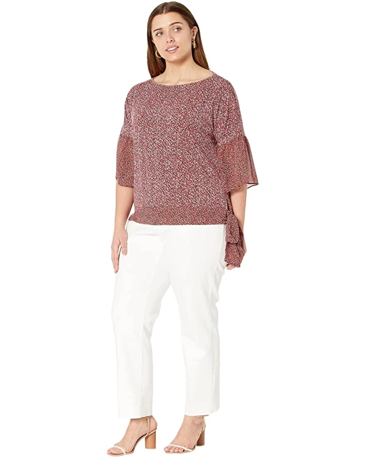 MICHAEL Michael Kors Plus Size Spring Bud Combo Sleeve Top | Shirts & Tops 4 MICHAEL Michael Kors Plus Size Spring Bud Combo Sleeve Top | Shirts & Tops - Image 4