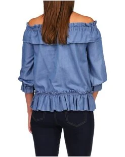MICHAEL Michael Kors Bar Shoulder Ruffle Top | Shirts & Tops -Michael Kors Sale 71SfpiT5f0L. AC SR736920