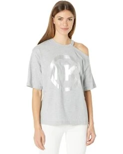 MICHAEL Michael Kors Print Cutout Shoulder Tee | Shirts & Tops