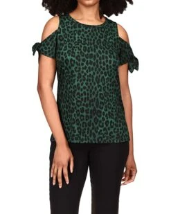MICHAEL Michael Kors Cheetah Cold-Shoulder T-Shirt | Shirts & Tops