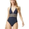 MICHAEL Michael Kors Chain Border Halter One-Piece | Swimwear