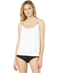 MICHAEL Michael Kors Iconic Solids Double Layer Tankini Top | Swimwear 13 MICHAEL Michael Kors Iconic Solids Double Layer Tankini Top | Swimwear -Michael Kors Sale 71jwKcgpzL. AC SR736920