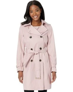 MICHAEL Michael Kors Belted Double Breasted Trench M724660A74 | Coats & Outerwear