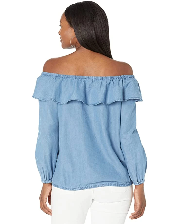 MICHAEL Michael Kors Tencel Ruffle Top | Shirts & Tops 2 MICHAEL Michael Kors Tencel Ruffle Top | Shirts & Tops - Image 2