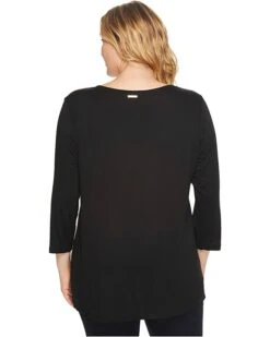 MICHAEL Michael Kors Plus Size V-Neck Mixed Media Top | Shirts & Tops 6 MICHAEL Michael Kors Plus Size V-Neck Mixed Media Top | Shirts & Tops -Michael Kors Sale 81 lMd05FNL. AC SR736920