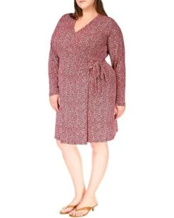 MICHAEL Michael Kors Plus Size Bud Ring Wrap Long Sleeve Dress | Dresses
