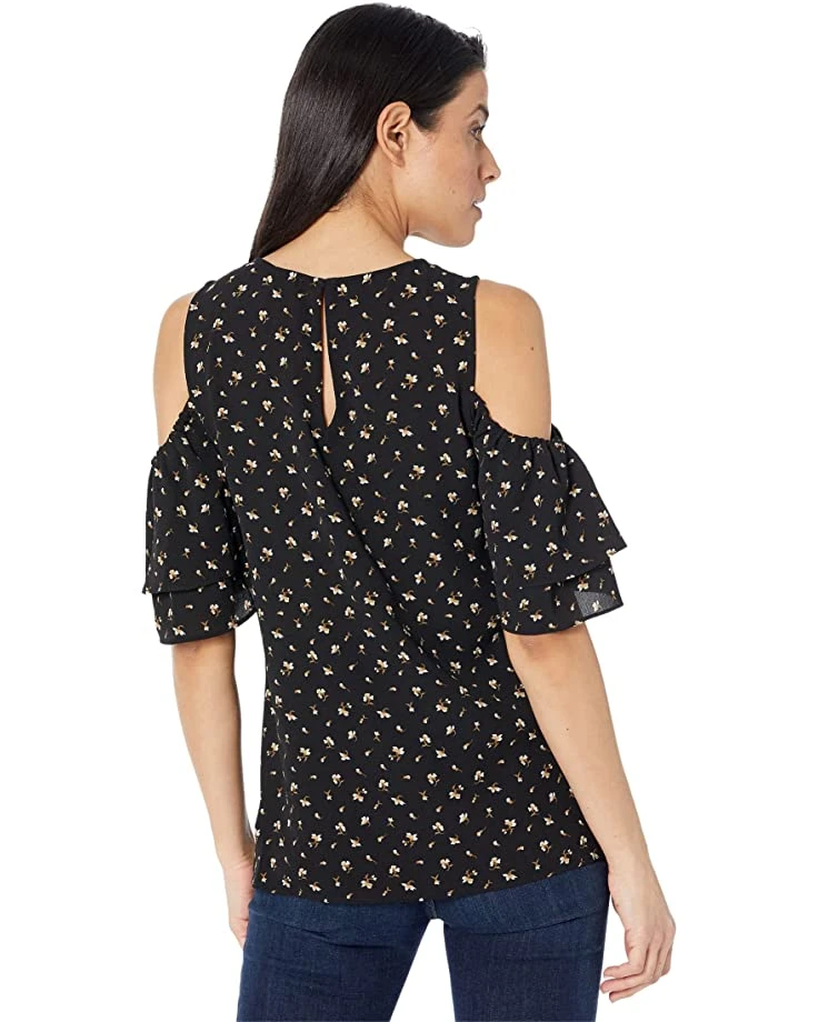 MICHAEL Michael Kors Watercolor Ditsy Cold-Shoulder Top | Shirts & Tops 2 MICHAEL Michael Kors Watercolor Ditsy Cold-Shoulder Top | Shirts & Tops - Image 2