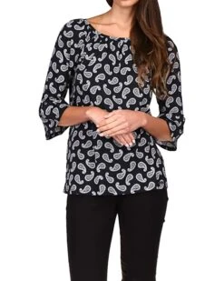 MICHAEL Michael Kors Paisley Flare Sleeve Top | Shirts & Tops