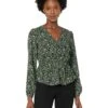 MICHAEL Michael Kors Floral Long Sleeve Wrap Top | Shirts & Tops