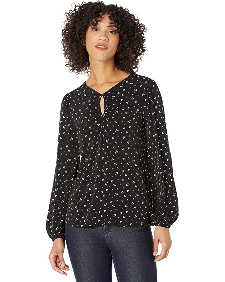MICHAEL Michael Kors Floral Keyhole Long Sleeve Top | Shirts & Tops 1 MICHAEL Michael Kors Floral Keyhole Long Sleeve Top | Shirts & Tops