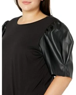 MICHAEL Michael Kors Plus Size T-Shirt with Leather Sleeve | Shirts & Tops 5 MICHAEL Michael Kors Plus Size T-Shirt with Leather Sleeve | Shirts & Tops -Michael Kors Sale 81MQrLmxtoL. AC SR736920