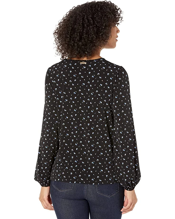 MICHAEL Michael Kors Floral Keyhole Long Sleeve Top | Shirts & Tops 2 MICHAEL Michael Kors Floral Keyhole Long Sleeve Top | Shirts & Tops - Image 2