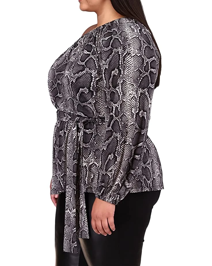 MICHAEL Michael Kors Plus Size Snake One Shoulder Tunic | Shirts & Tops 2 MICHAEL Michael Kors Plus Size Snake One Shoulder Tunic | Shirts & Tops - Image 2