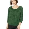 MICHAEL Michael Kors Petite Vine Leaves Peasant Top | Shirts & Tops