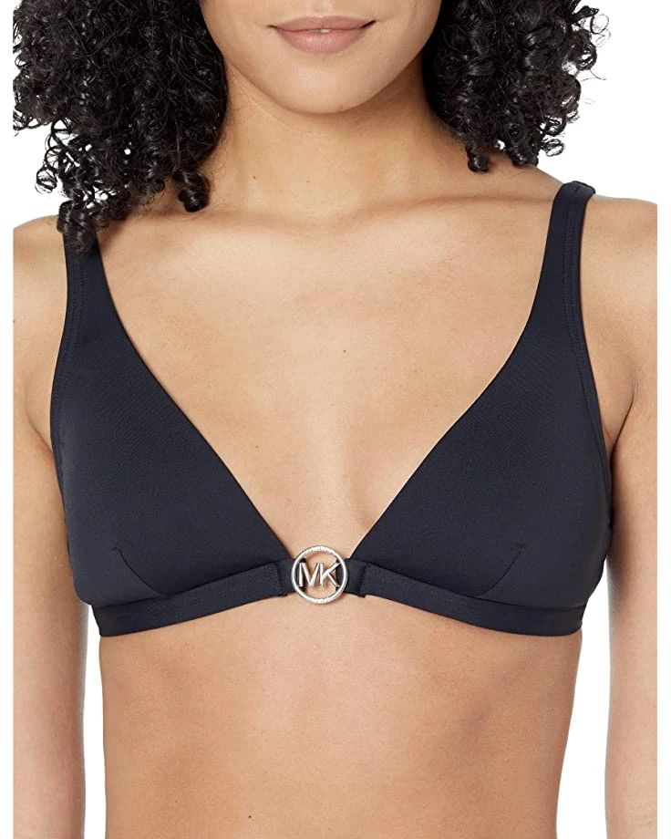 MICHAEL Michael Kors Essentials Solid Triangle Bikini Top | Swimwear 3 MICHAEL Michael Kors Essentials Solid Triangle Bikini Top | Swimwear - Image 3