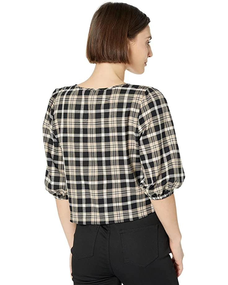 MICHAEL Michael Kors Petite Yarn-Dye Flannel Tie Front Top | Shirts & Tops 2 MICHAEL Michael Kors Petite Yarn-Dye Flannel Tie Front Top | Shirts & Tops - Image 2