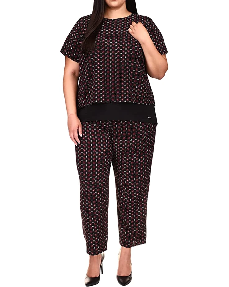 MICHAEL Michael Kors Plus Size Foulard Cutout Short Sleeve Top | Shirts & Tops 1 MICHAEL Michael Kors Plus Size Foulard Cutout Short Sleeve Top | Shirts & Tops