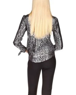 MICHAEL Michael Kors Python Mock Neck Tie Top | Shirts & Tops -Michael Kors Sale 81qei3tXxXL. AC SR736920