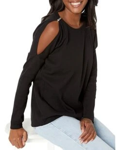 MICHAEL Michael Kors Waffle Stud Cold-Shoulder Top | Shirts & Tops 7 MICHAEL Michael Kors Waffle Stud Cold-Shoulder Top | Shirts & Tops -Michael Kors Sale 81sq1rBoFeL. AC SR736920