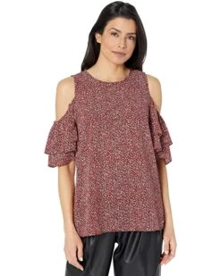 MICHAEL Michael Kors Cold-Shoulder Flutter Top | Shirts & Tops