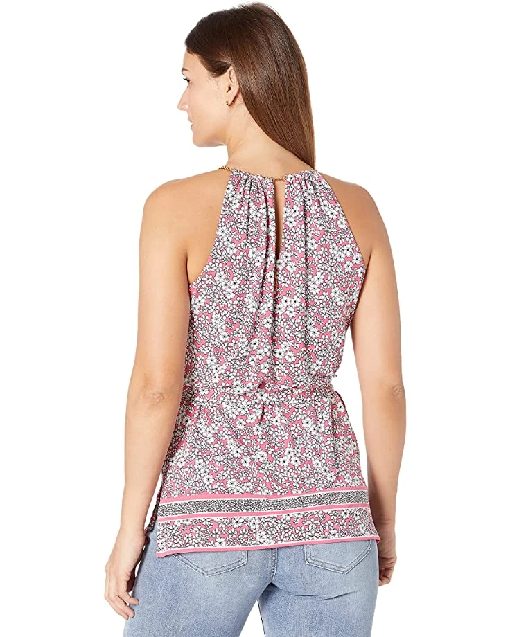 MICHAEL Michael Kors Petite Halter Chain Border Top | Shirts & Tops 2 MICHAEL Michael Kors Petite Halter Chain Border Top | Shirts & Tops - Image 2