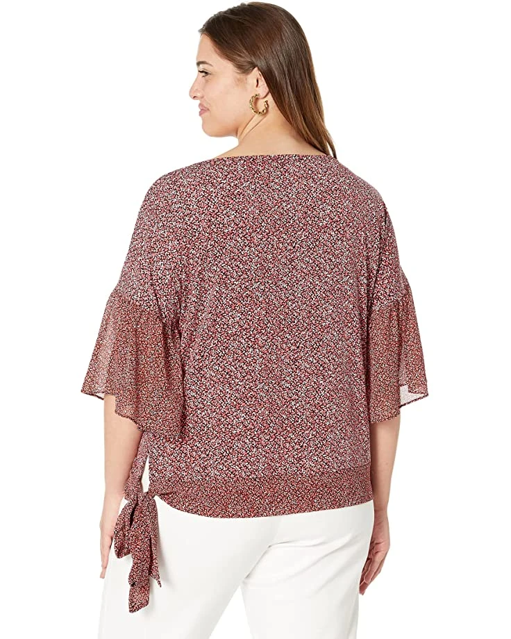 MICHAEL Michael Kors Plus Size Spring Bud Combo Sleeve Top | Shirts & Tops 2 MICHAEL Michael Kors Plus Size Spring Bud Combo Sleeve Top | Shirts & Tops - Image 2