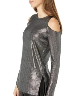 MICHAEL Michael Kors Foil Rib Long Sleeve Cold-Shoulder Top | Shirts & Tops -Michael Kors Sale 91YW3kUgu0L. AC SR736920