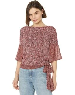 MICHAEL Michael Kors Petite Spring Bud Combo Sleeve Top | Shirts & Tops