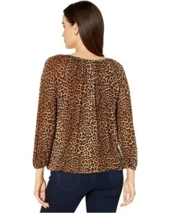 MICHAEL Michael Kors Core Per Leopard Peasant Top | Shirts & Tops -Michael Kors Sale 91oal WlSDL. AC SR736920