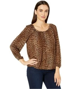 MICHAEL Michael Kors Core Per Leopard Peasant Top | Shirts & Tops -Michael Kors Sale 91tKfc4k9LL. AC SR736920